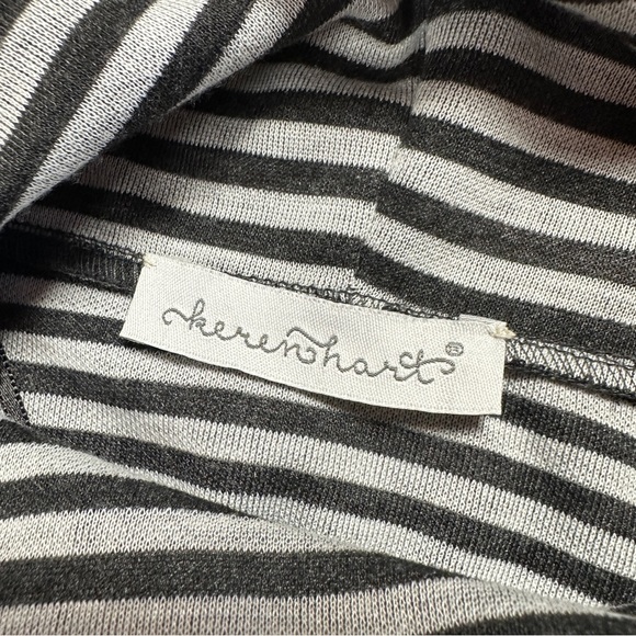 KEREN HART CHARCOAL AND GRAY LIGHT WEIGHT COWL NECK SWEATER - Picture 2 of 5